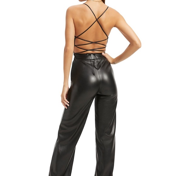 Good American 🇺🇸 Leather jumpsuit - Picture 3 of 5